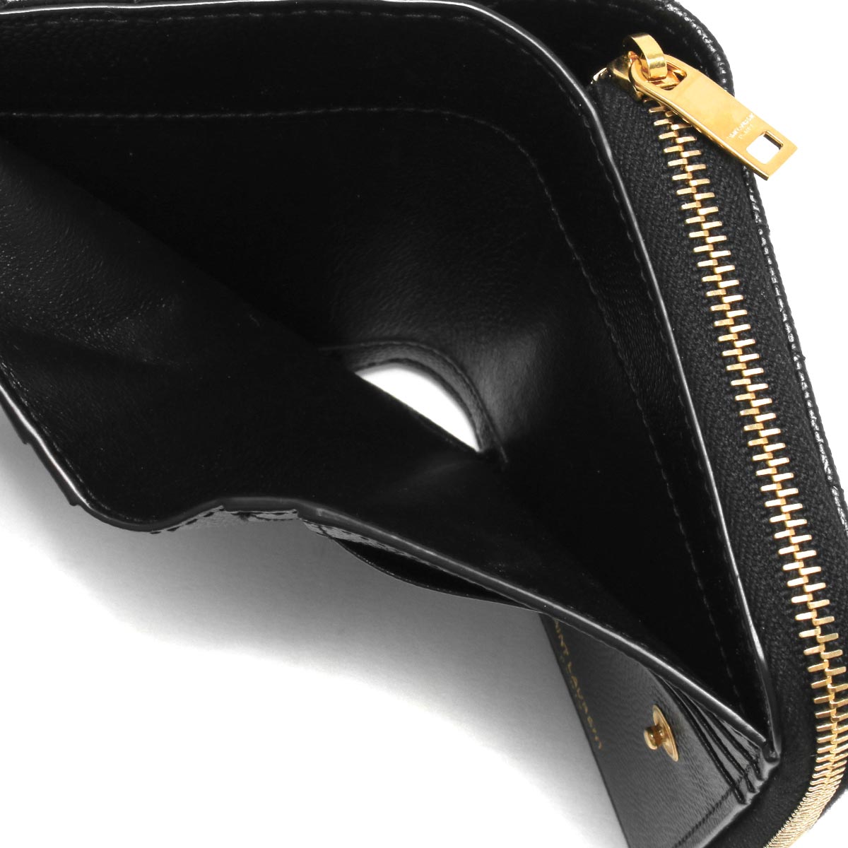 サンローランパリ イヴサンローラン 二つ折り財布 財布 レディース モノグラム YSL ブラック 668288 BOW01 1000 2021年秋冬新作 SAINT LAURENT PARIS