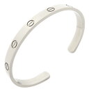 カルティエ Cartier ブレスレット LOVE ラブブレス オープン ラブ K18WG ホワイトゴールドB6032517 #17レディース 定番 人気 美品 【中古】