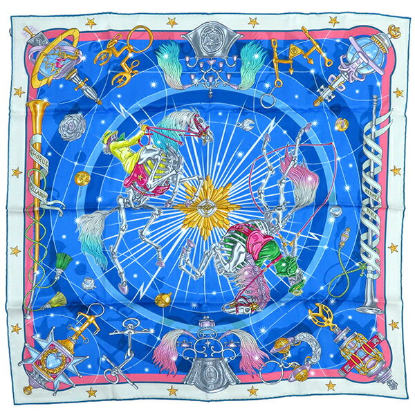 エルメス スカーフ カレ70 CARRE シルク マルチカラー未使用【CHORUS STELLARUM/コーラス ステラルム】 中古のサムネイル