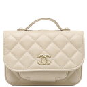 シャネル 2WAYバッグ マトラッセ アフィニティ ミニ ベージュ ショルダー AP2914 中古