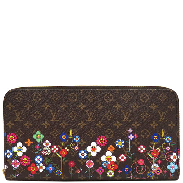 ルイヴィトン 長財布 LV × TM ジッピー ウォレット モノグラムキャンバス ブラウン 茶 ラウンドファスナー 村上隆 M14162 中古のサムネイル