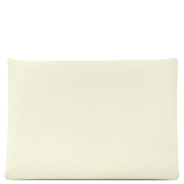 エルメス カードケース カルヴィ デュオ シェーブル ホワイト未使用 オフホワイト 中古