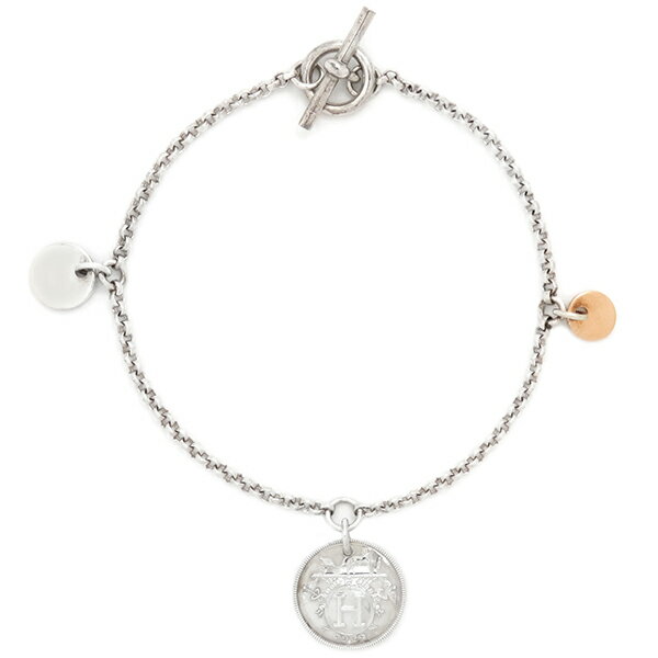 エルメス ブレスレット エクスリブリス PM シルバー925 シルバー SH SV925 Au750 K18PG 中古