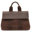 エルメス ハンドバッグ ヴァルパライソPM トワルシェブロン ブラウン 茶 中古