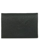 エルメス カードケース カルヴィ デュオ シェーブル ブラック 黒 中古
