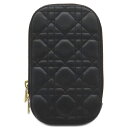 クリスチャン・ディオール 2WAYバッグ Lady Dior Call in Dior フォンホルダー ラムスキン ブラック カナージュ レザー 黒 S0872...