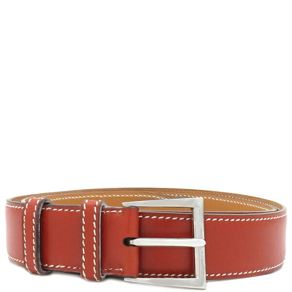 エルメス ベルト ベルト #95 レザー レッド #95 赤茶 中古