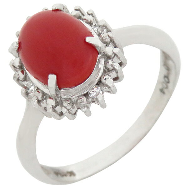 【中古】リング指輪珊瑚ダイヤリング...