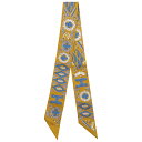 エルメス スカーフ ツイリー シルク ブラウン 【KELLY EN PERLES/ケリーアンペルル】 中古
