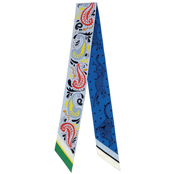 エルメス スカーフ ツイリー シルク マルチカラー 【GUEPARDE BANDANA/チーター バンダナ】 中古