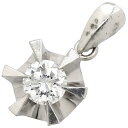 ペンダントトップ ダイヤ Pt900 シルバー 1石 1粒 中古