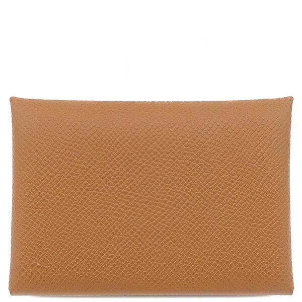 エルメス カードケース カルヴィ デュオ ヴォーエプソン ブラウン未使用 茶 中古