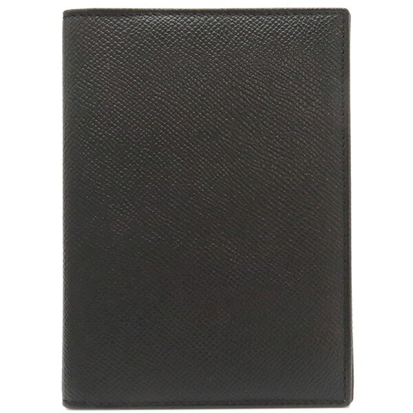 【楽天スーパーSALE】ブルガリ 手帳カバー クラシコ レザー ブラック 黒 パスポートカバー 中古