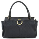 グッチ ハンドバッグ アビー GGキャンバス ブラック 黒 トートバッグ 189831 中古