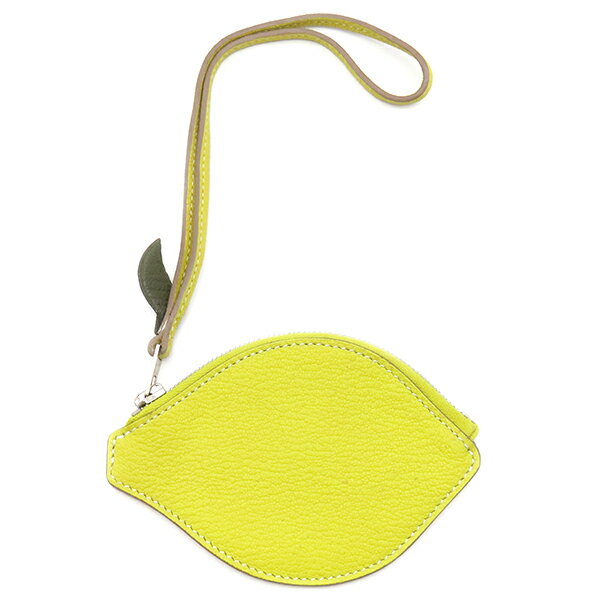 【楽天スーパーSALE】エルメス コインケース トゥッティ フルッティ シェーブル イエロー 黄色 緑 レモ..