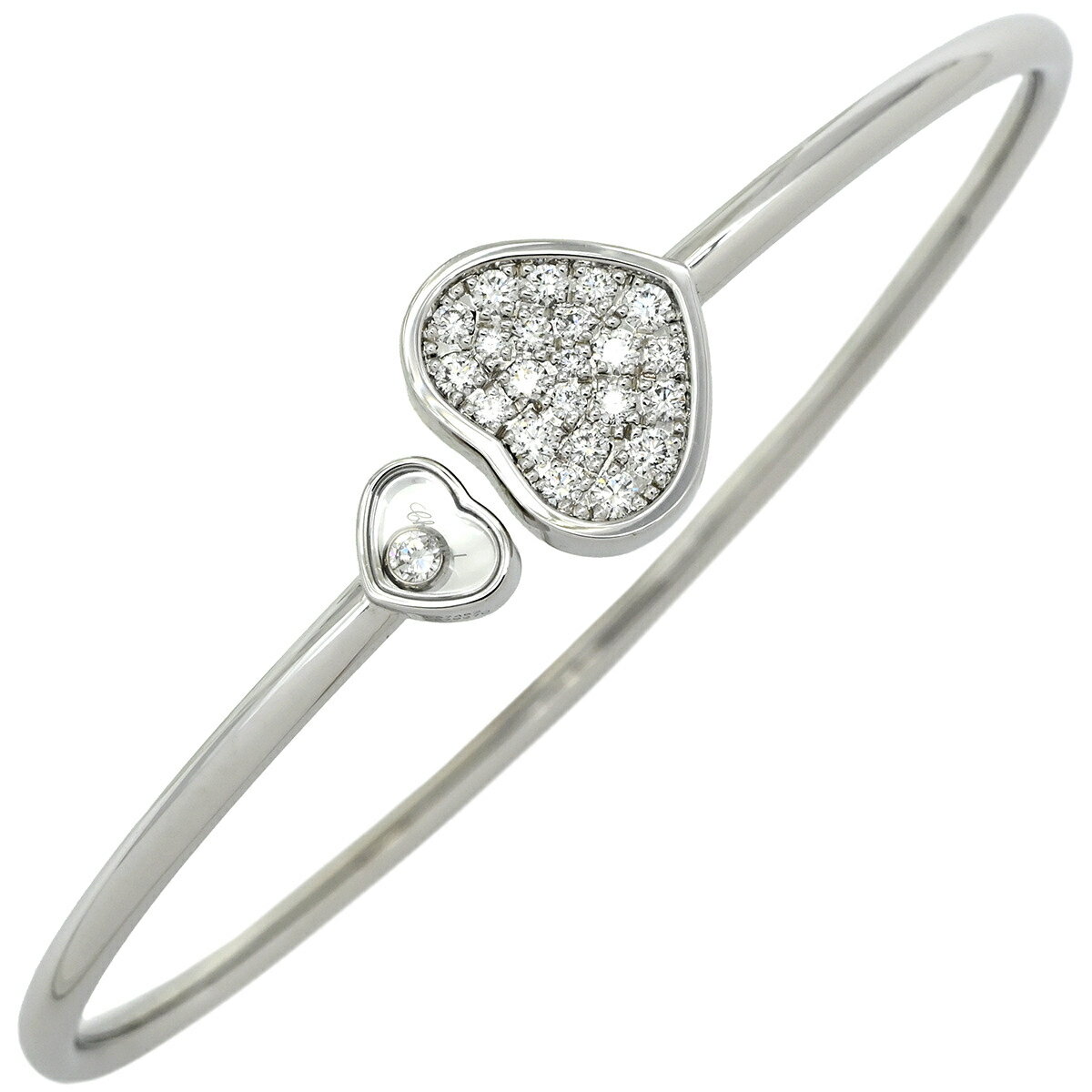 ショパール ブレスレット ハッピーハート K18WG シルバー Au750 18K 18金 スモール 857482 中古