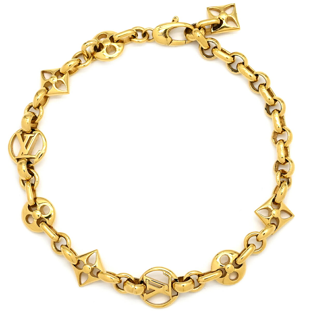 ルイヴィトン ブレスレット ブレスレット クレイジー イン ロック GP ゴールド LVサークル M00376 中古