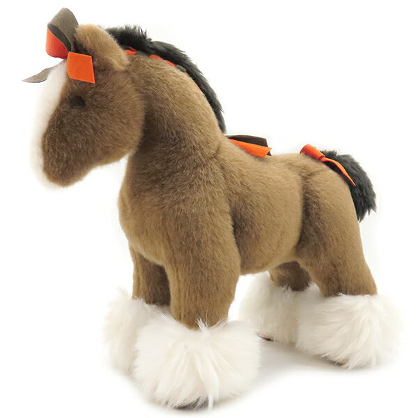 エルメス ぬいぐるみ エルミー PPM アクリル ブラウン 馬 ポニー 中古