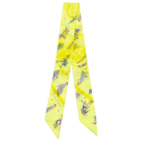 エルメス スカーフ ツイリー シルク イエロー 【Ex-Libris Les Parisiennes/エクスリブリス パリジェン..