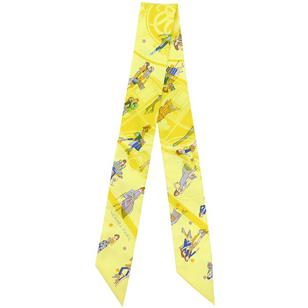 エルメス スカーフ ツイリー シルク イエロー 【Ex-Libris Les Parisiennes/エクスリブリス パリジェン..