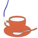 エルメス バッグチャーム プティアッシュ コーヒーカップ シェーブル マルチカラー 茶 緑 チャーム petit H 中古