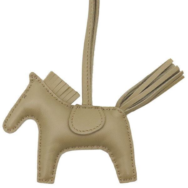 【楽天スーパーSALE】エルメス バッグチャーム ロデオPM ベージュ 単色 中古