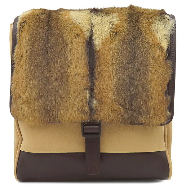 プラダ ショルダーバッグ レザー ブラウン ハムスター 斜め掛け 茶 B10661 中古