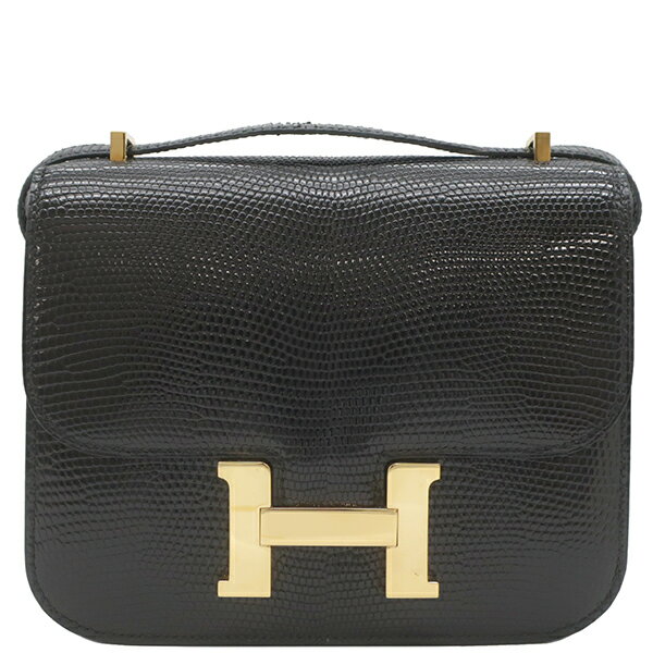 エルメス HERMES ショルダーバッグ コンスタンスミニ 3 リザード ブラック 定番 人気 美品 【中古】のサムネイル