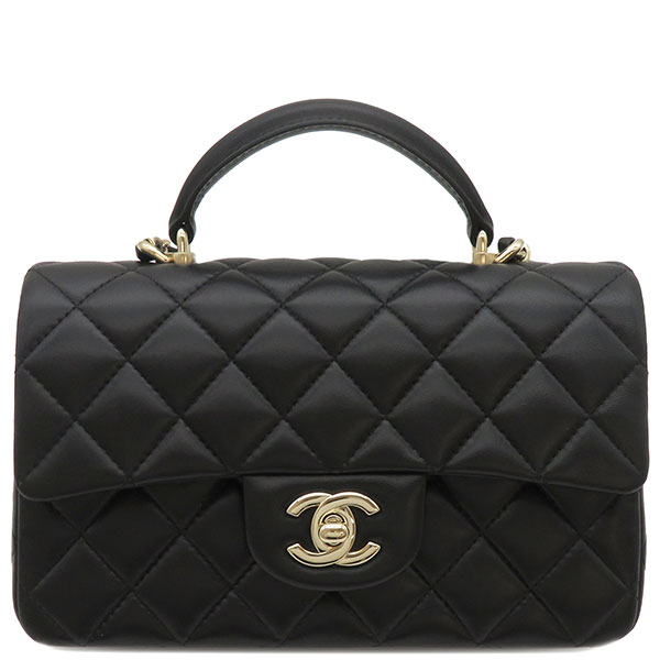 シャネル CHANEL 2WAYバッグ マトラッセ 20 トップハンドル ラムスキン ブラック AS2431 定番 人気 美品 【中古】のサムネイル