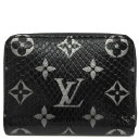 ルイヴィトン LOUIS VUITTON コインケース ジッピー コインパース パイソン ブラック ラウンドファスナー エキゾチックレザー 小銭入れ 黒 シルバー金具 N97059 定番 人気 美品 【中古】