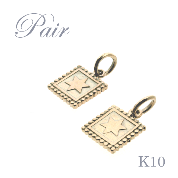 【送料無料】 ペアネックレス 刻印 ネックレストップ ゴールド K10 ブルレスター スクエア スタートップ ギフト オリジナル プレゼント 個性的 おしゃれ 贈り物 新社會人 【コンビニ受取対応商品】 ご褒美 卒業(yè)祝い 就職祝い 卒業(yè)記念 成人祝い 記念