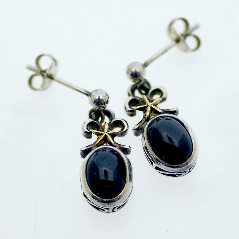 送料無料 ピアス 黒い天然石 スターダイトオプサイド 揺れる 18k スター リボン 両耳 おしゃれ かわいい スタッドピアス 秋 レディース Venus ギフト ご褒美 冠婚葬祭 プレゼント はたち 【コンビニ受取対応商品】 卒業祝い 就職祝い 卒業記念 成人祝い 記念