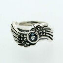 【ピンキーリング】翼のピンキー シルバー925 3月 誕生石 アクアマリン 指輪 シンプル WINGS【1号 2号〜】【送料無料】【コンビニ受取対応商品】 ご褒...