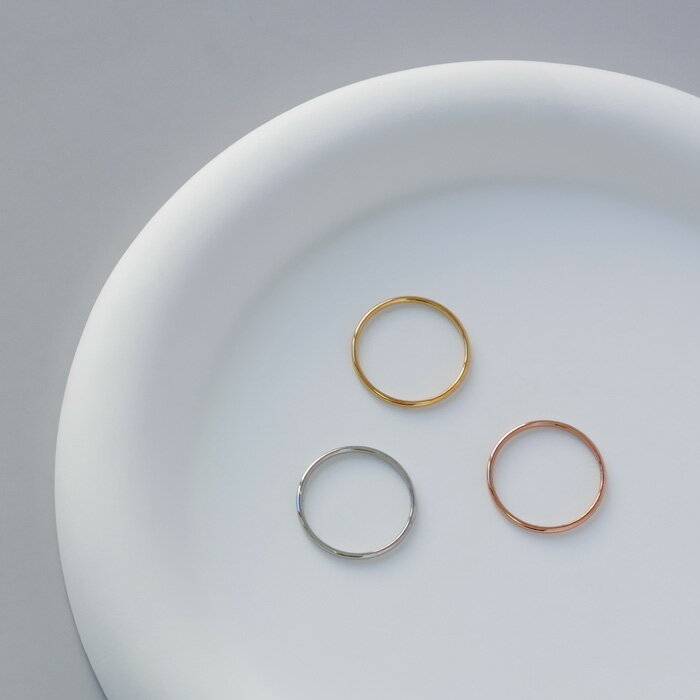 ＼超目玉 50%OFFセール／リング 指輪 1mm 極細 華奢リング K18コーティング ピンキー ステンレスリング ステンレス指輪 金属アレルギー対応 ピンキーリング 細い プレーンリング ファランジリング マリッジリング ペアリング ジュエリー アクセサリー