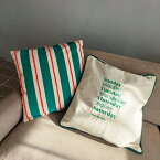 【即納】beej ビージbeej_Stripe Cushion cover_green ストライプクッションカバー グリーン【2024SS新作】【あす楽】≪3月28日入荷≫