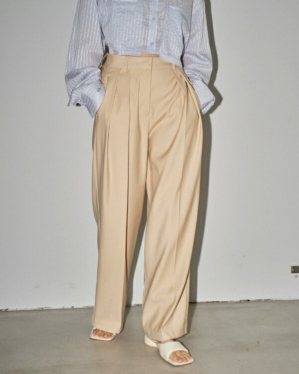 TODAYFUL トゥデイフル LIFE's ライフズ 2024 Spring/Summer 2024春夏Tuck Twill Trousers タックツイルトラウザー パンツ 12410707 吉田怜香≪4月28日入荷≫