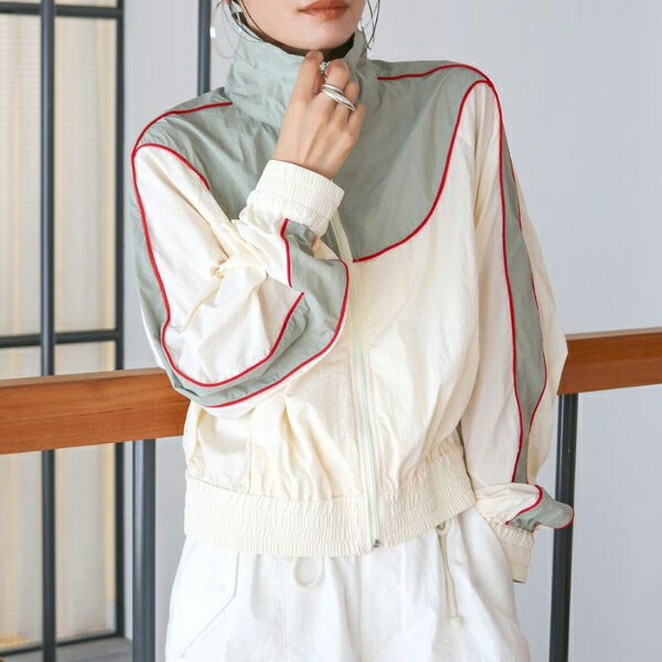 【SALE】【セール】【30％OFF】【即納】Ungrid アングリッドカラーブロッキングナイロンブルゾン 112410224301【2024SS新作】【あす楽】のサムネイル