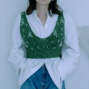 【SALE】【セール】【50%OFF】【即納】Ungrid アングリッドスパンコールデザインニットビスチェ 112452607601