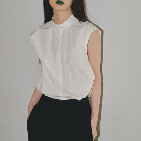 【SALE】【セール】【50％OFF】【即納】TODAYFUL トゥデイフル LIFE's ライフズ2023 prefallコレクション Standcollar Sleeveless Shirts スタンドカラースリーブレスシャツ 12320410【2023AW新作】【あす楽】のサムネイル