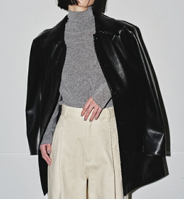 TODAYFUL トゥデイフル2024prefall先行予約 2024夏秋受注会Ecoleather Soutiencollar Jacket エコレザー ステンカラージャケット アウター 12420105 吉田怜香【2024AW新作予約】【10月上旬-11月上旬お届け予定】≪1月30日予約開始≫