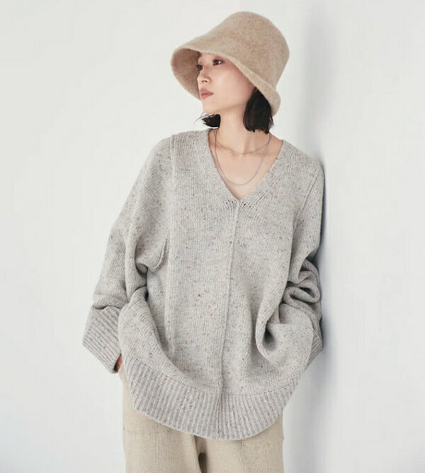 【SALE】【セール】【20％OFF】【即納】Hella ヘラCOLLAR NEP VNECK KT カラーネップVネックニット h233-02【2023AW新作】【あす楽】