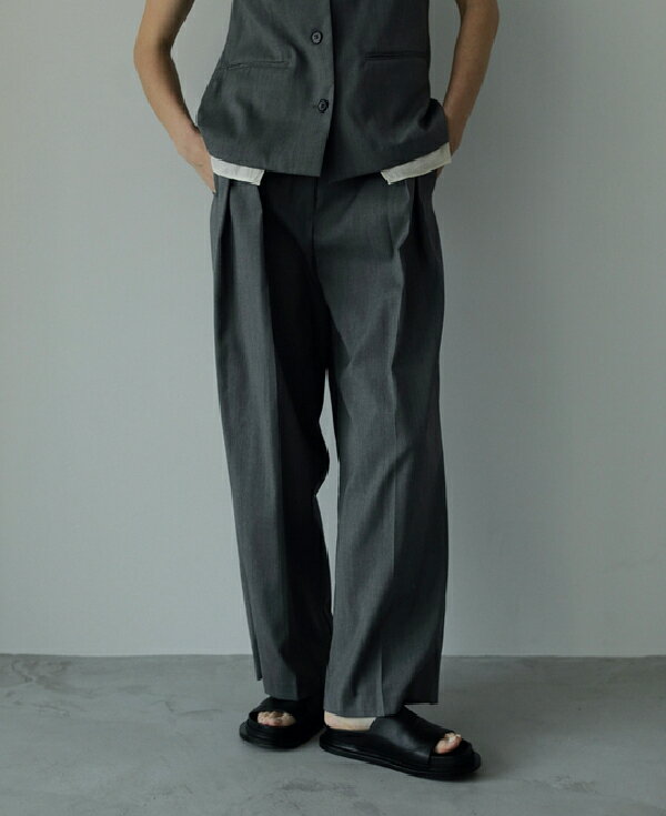 【即納】ànuke アンヌーク anuke2024ss 2024春夏Tuck Twill Pants タックツイルパンツ 62410705 船曳ひろみ【2024SS新作】【あす楽】≪4月28日入荷≫