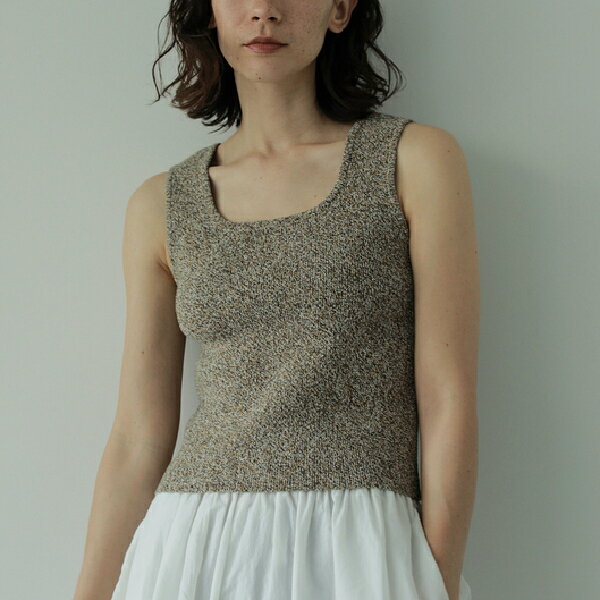 【即納】ànuke アンヌーク anuke2024ss 2024春夏Boucle Knit Tanktop ブークレニットタンクトップ 62410502 船曳ひろみ【2024SS新作】【あす楽】≪4月27日入荷≫