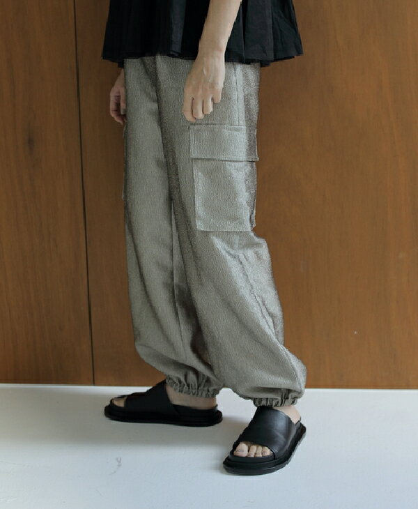 【即納】ànuke アンヌーク anuke2024ss 2024春夏Glitter Cargo Pants グリッターカーゴパンツ ボトムス 62410709 船曳ひろみ【2024SS新..