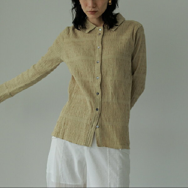 ànuke アンヌーク anuke2024ss 2024春夏Shirring Mellow Shirts シャーリングメロウシャツ 62410413 船曳ひろみ≪4月27日入荷≫