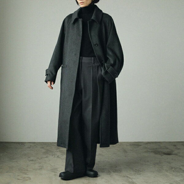 【ポイント5倍(6/2 23:59まで)】ànuke アンヌーク anuke2024aw先行予約 2024fall/winter先行予約Wool Soutiencollar Coat ウールステンカラーコート 62420005 船曳ひろみ【2024AW新作予約】【11月下旬-12月下旬お届け予定】≪5月22日予約開始≫