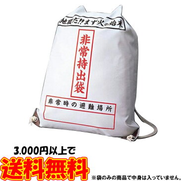 非常用持出袋 塩化ビニール 防炎加工 日本製 災害 非常用 震災 大容量 袋のみ シンプル ナップサック型