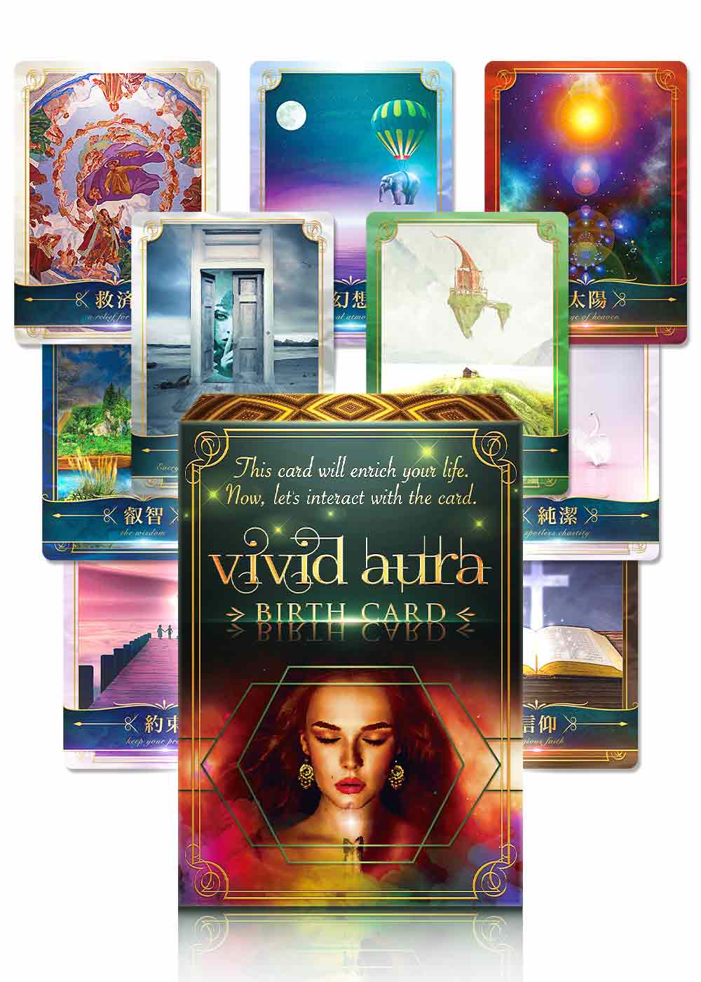 オラクルカード vivid aura BIRTH CARD oracle card【日本語正規品】初心者オラクルカード【プロ占い師監修日本語解説書付き】