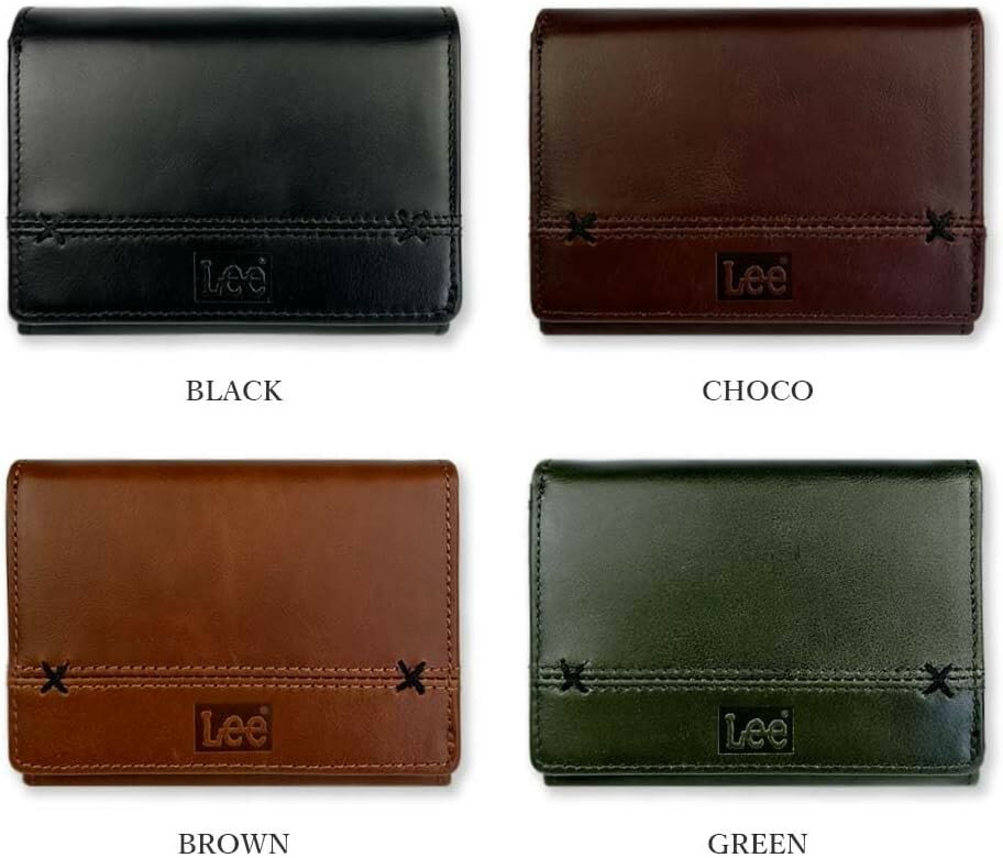 【メンズアクセサリー】Lee(リー)2つ折り財布 クロスステッチ リアルレザーウォレット 0520694【483】