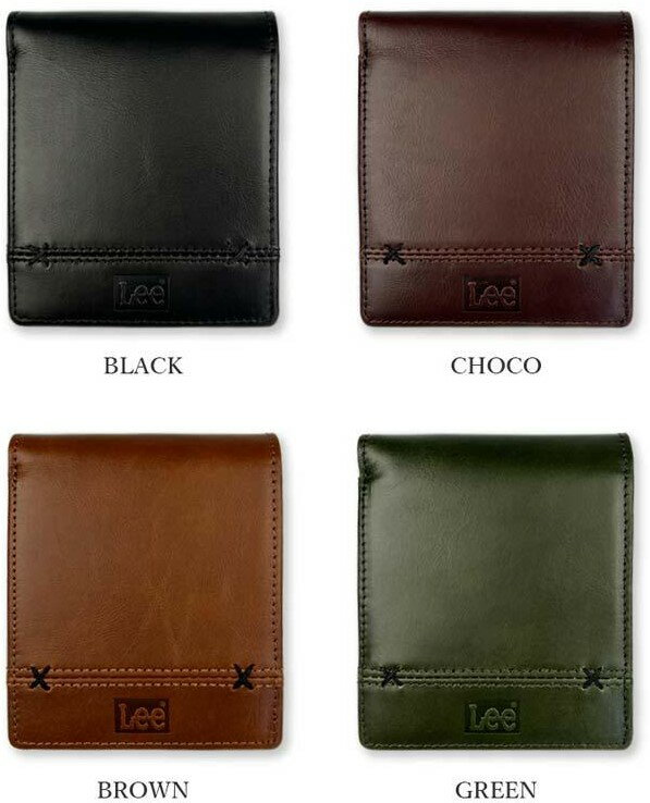 【メンズアクセサリー】Lee(リー)2つ折り財布 クロスステッチ リアルレザーウォレット 0520695【483】